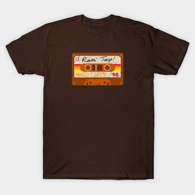 Retro Road Trip Cassette T-Shirt by Jitterfly